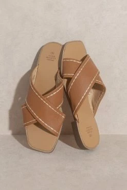 Stella Criss Cross Sandal - Brown -Dress Shop petal and pup usa shoes stella criss cross sandal brown 33585762074801