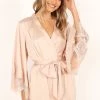 Dara Lace Trim Robe - Blush