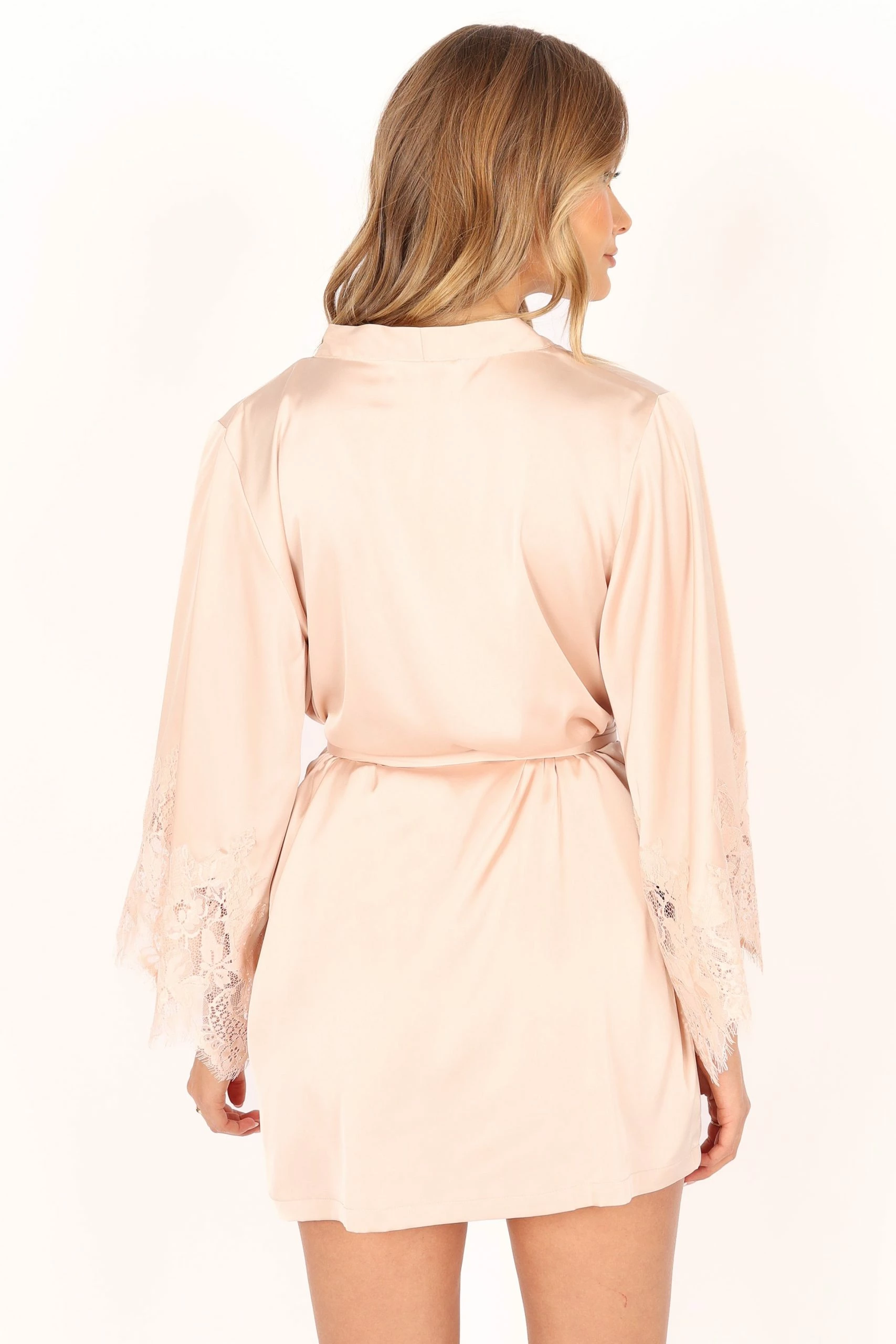 Dara Lace Trim Robe - Blush 5 Dara Lace Trim Robe - Blush - Image 5