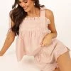 Libby Linen Frill Set - Blush