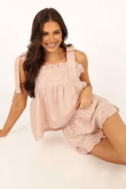 Libby Linen Frill Set - Blush -Dress Shop petal and pup usa swim intimates libby linen frill set blush 33846819389617