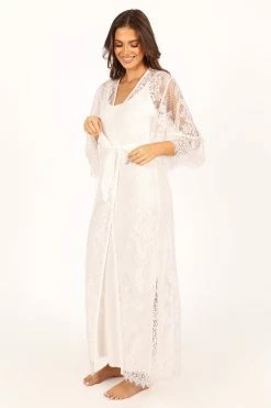 Nephele Lace Bridal Robe - Ivory -Dress Shop petal and pup usa swim intimates nephele lace bridal robe ivory 33856907641009