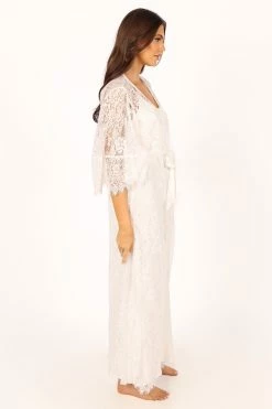 Nephele Lace Bridal Robe - Ivory -Dress Shop petal and pup usa swim intimates nephele lace bridal robe ivory 33856907706545