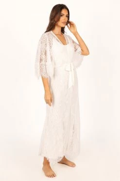Nephele Lace Bridal Robe - Ivory -Dress Shop petal and pup usa swim intimates nephele lace bridal robe ivory 33856907739313