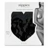 Nippies Basics Adhesive Nipple Covers Heart - Black