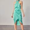 Keke Halterneck Midi Dress - Biscay Green